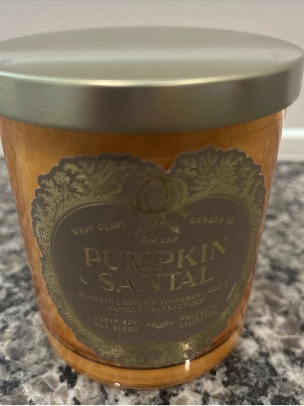 Leoben PUMPKIN SANTAL (Cinnamon Clove Vanilla Sandalwood) Halloween Candle 9 Oz